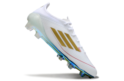 Unisex Adidas F50 Elite FG Football Boots - White/Green/Yellow