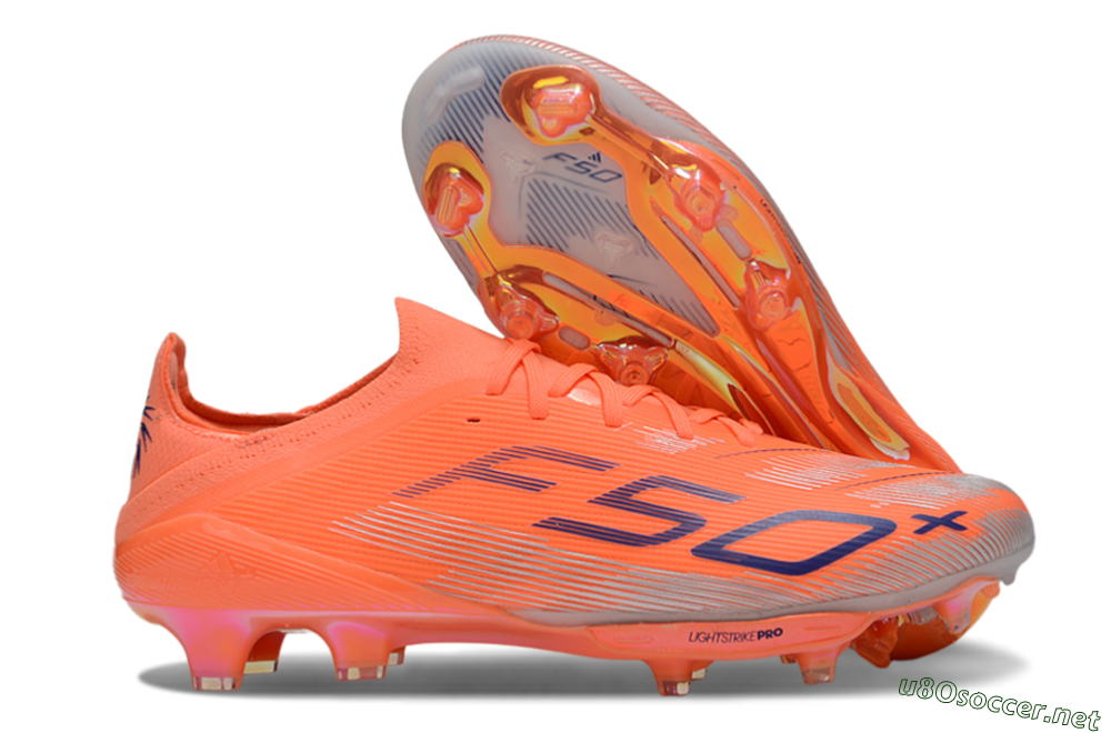 Men's Adidas F50+ Lightstrike Pro FG Football Boots - Red/Blue/Silver 2