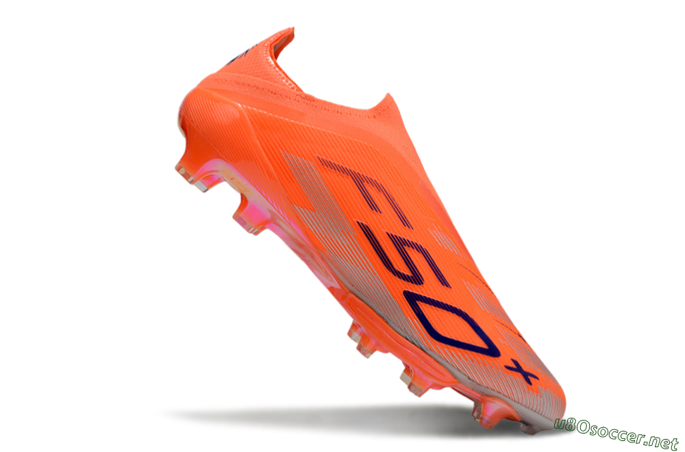 Men's Adidas F50+ Lightstrike Pro Laceless FG Football Boots - Red/Blue/Silver 4