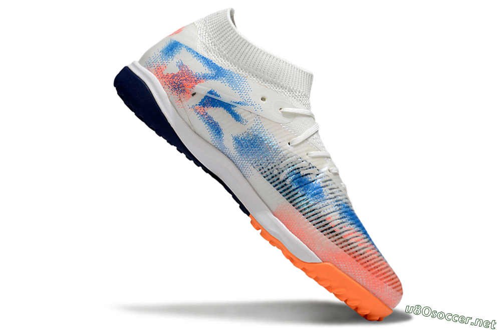 Men's Puma Future 8 Ultimate TF Football Shoes - Whtie/Blue/Red 4