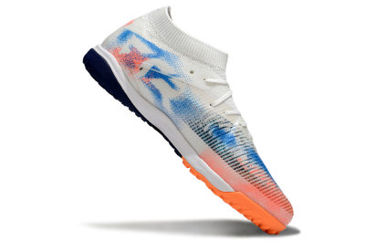 Men's Puma Future 8 Ultimate TF Football Shoes - Whtie/Blue/Red