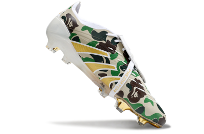 Unisex Adidas Predator 25 Elite Foldover Tongue FG Football Boots - Camo/White/Gold