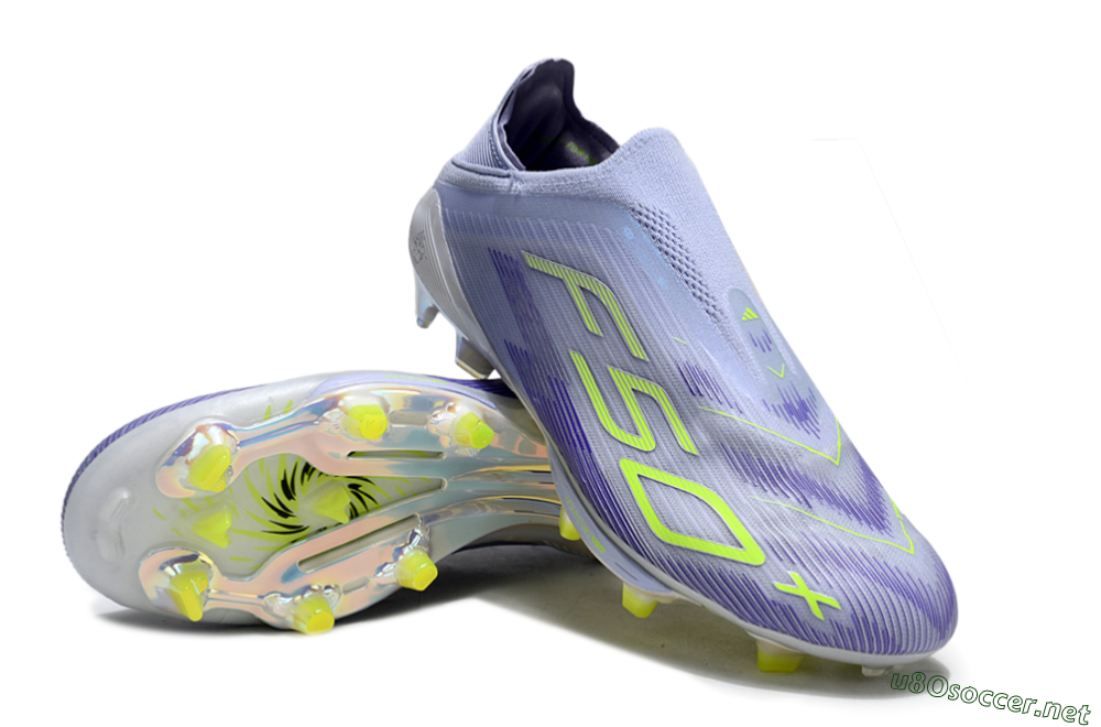Unisex Adidas F50+ Lightstrike Pro Laceless FG Football Boots - Blue/Yellow/White 3