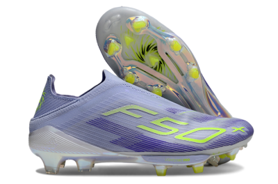 Unisex Adidas F50+ Lightstrike Pro Laceless FG Football Boots - Blue/Yellow/White