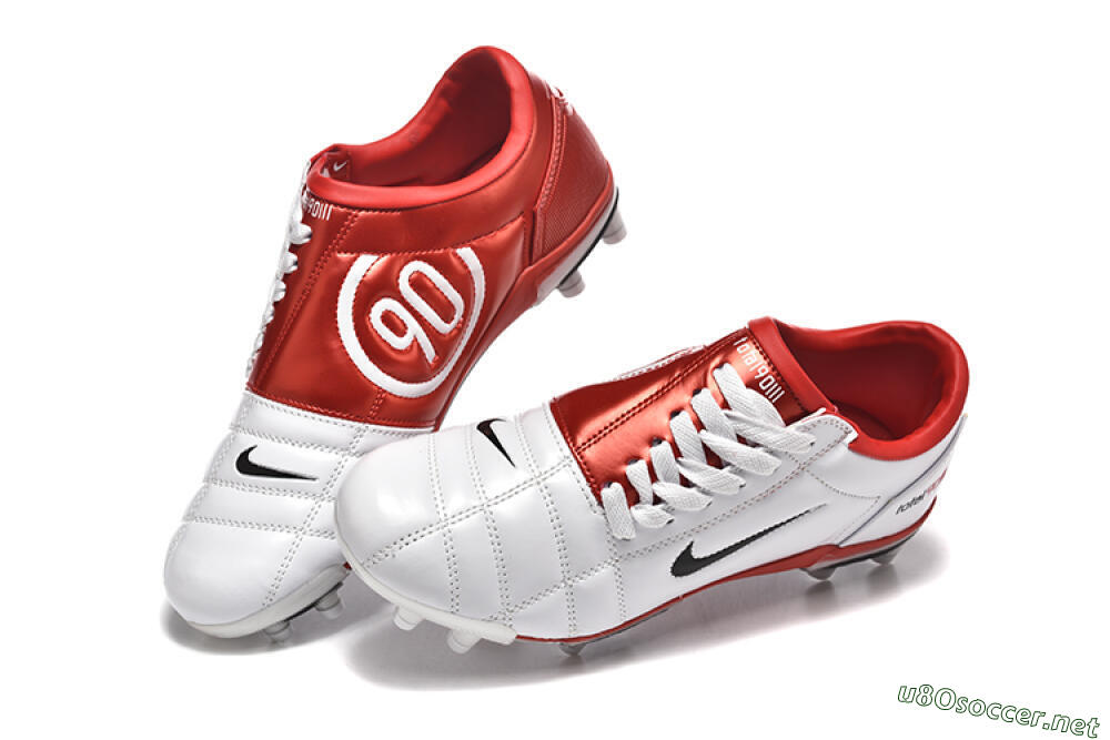 Men's Nike Total 90 III FG Football Boots - Silver/Black/Red 6