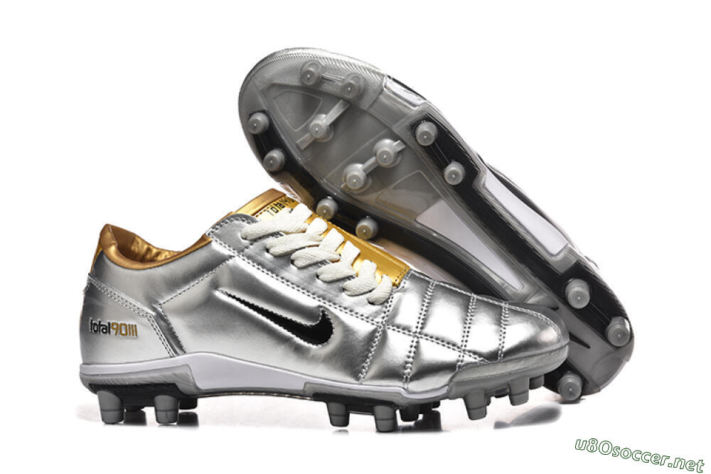 Men's Nike Total 90 III FG Football Boots - Silver/Black/Gold 2