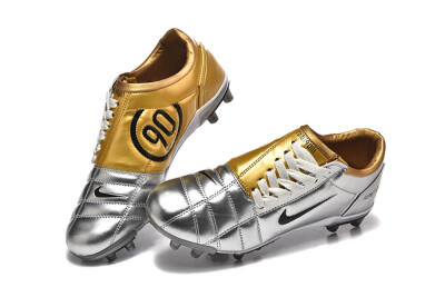 Men's Nike Total 90 III FG Football Boots - Silver/Black/Gold