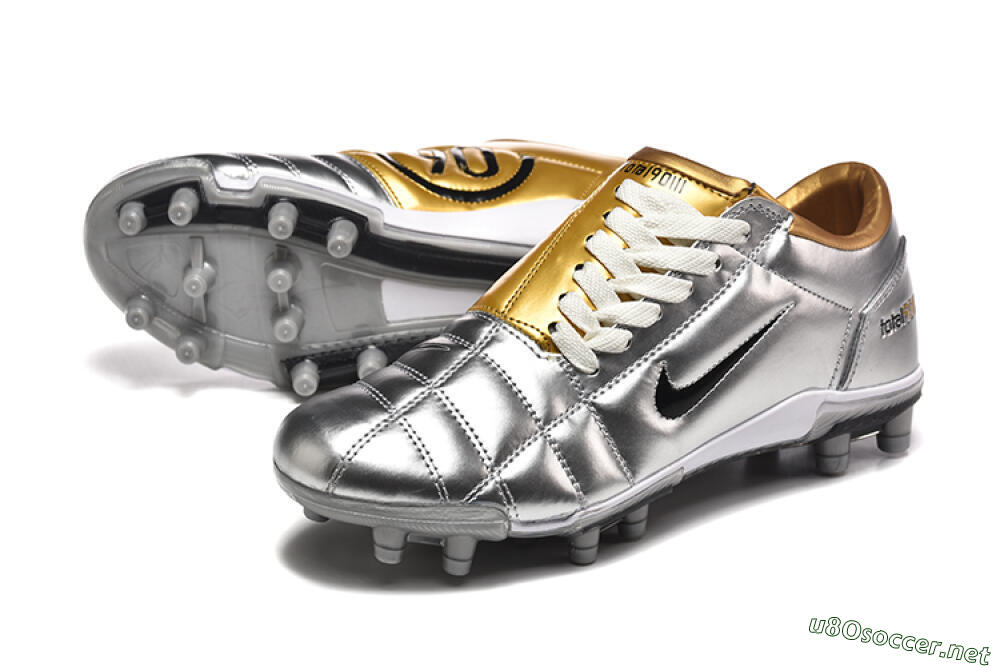 Men's Nike Total 90 III FG Football Boots - Silver/Black/Gold 3
