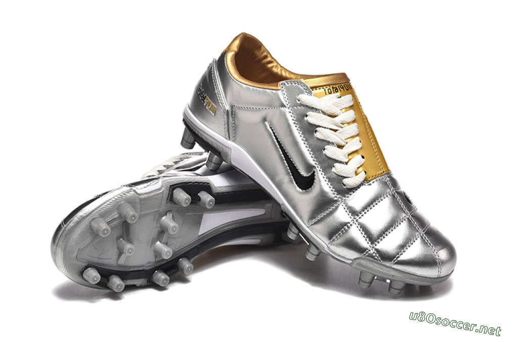 Men's Nike Total 90 III FG Football Boots - Silver/Black/Gold 4
