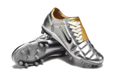 Men's Nike Total 90 III FG Football Boots - Silver/Black/Gold