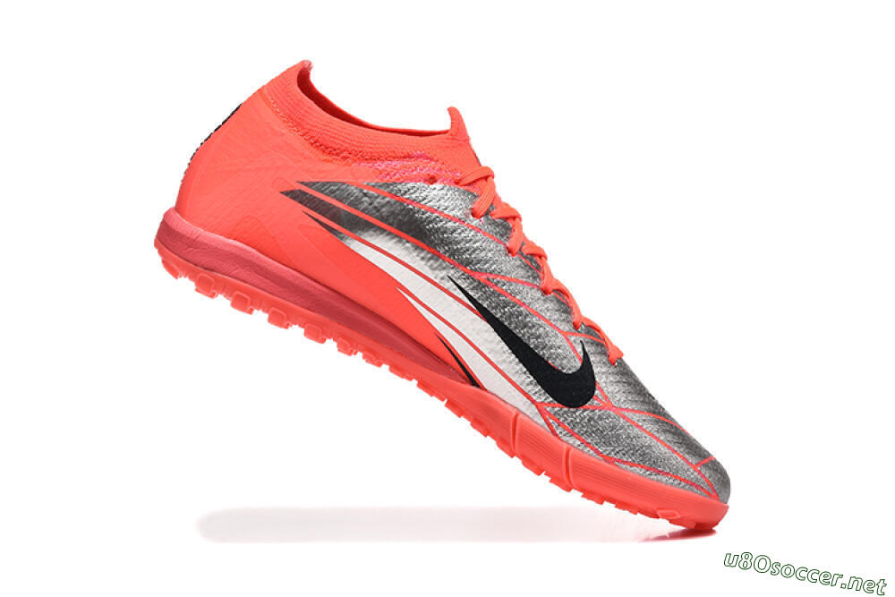 Men's Nike Air Zoom Mercurial Vapor 16 Elite TF Football Shoes - Red/Silver/Black 7