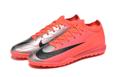 Men's Nike Air Zoom Mercurial Vapor 16 Elite TF Football Shoes - Red/Silver/Black
