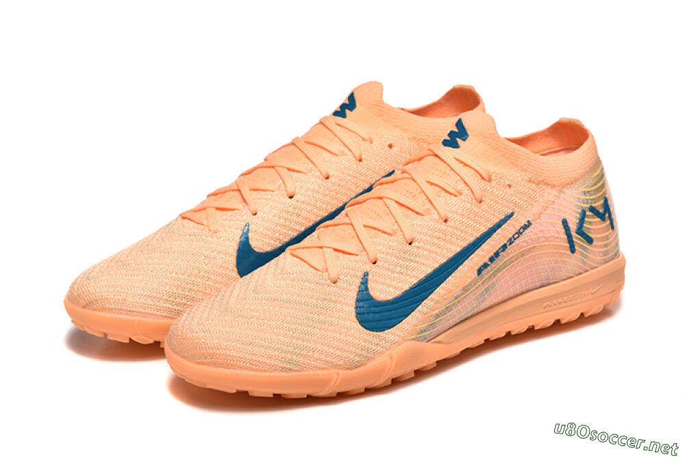 Men's Nike Air Zoom Mercurial Vapor 16 Elite TF Football Shoes - Pink/Blue/Yellow 5