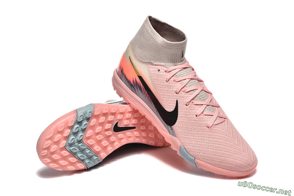 Men's Nike Air Zoom Mercurial Superfly 10 Elite TF Football Shoes - Pink/Black/Gold 4