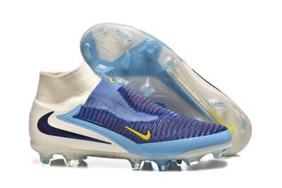 Men's Nike Phantom 6 Elite High FG Football Boots - Blue/Yellow/Black