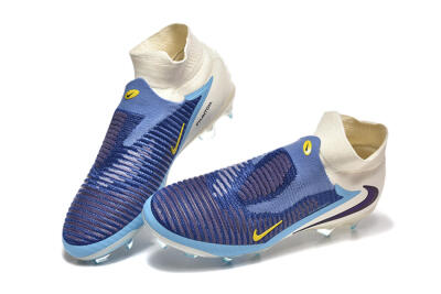 Men's Nike Phantom 6 Elite High FG Football Boots - Blue/Yellow/Black