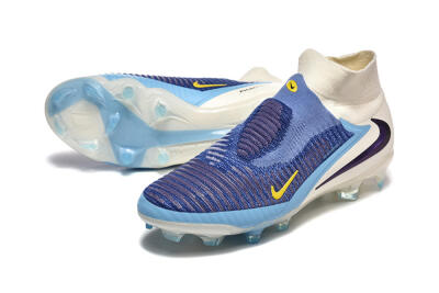Men's Nike Phantom 6 Elite High FG Football Boots - Blue/Yellow/Black