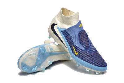Men's Nike Phantom 6 Elite High FG Football Boots - Blue/Yellow/Black