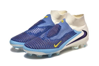 Men's Nike Phantom 6 Elite High FG Football Boots - Blue/Yellow/Black