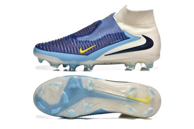 Men's Nike Phantom 6 Elite High FG Football Boots - Blue/Yellow/Black