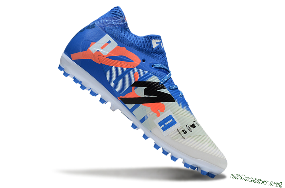 Men's Puma Future 8 Ultimate MG Football Boots - Blue/White/Silver 4