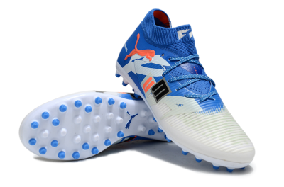 Men's Puma Future 8 Ultimate MG Football Boots - Blue/White/Silver