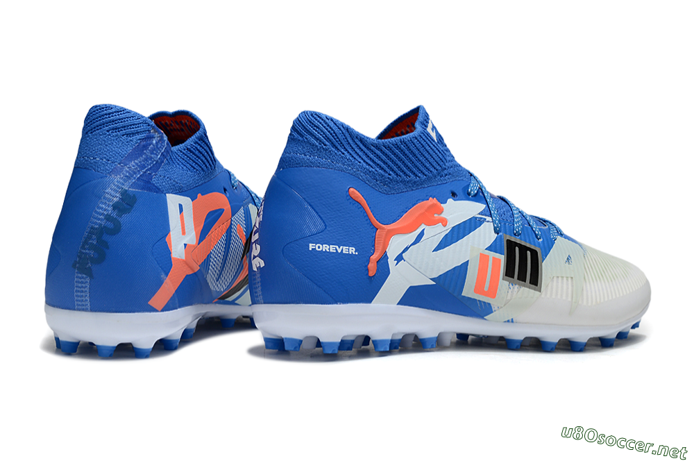 Men's Puma Future 8 Ultimate MG Football Boots - Blue/White/Silver 6