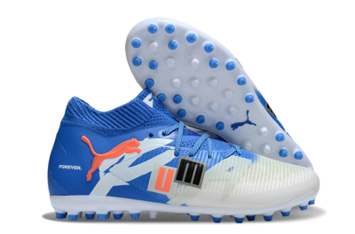 Men's Puma Future 8 Ultimate MG Football Boots - Blue/White/Silver
