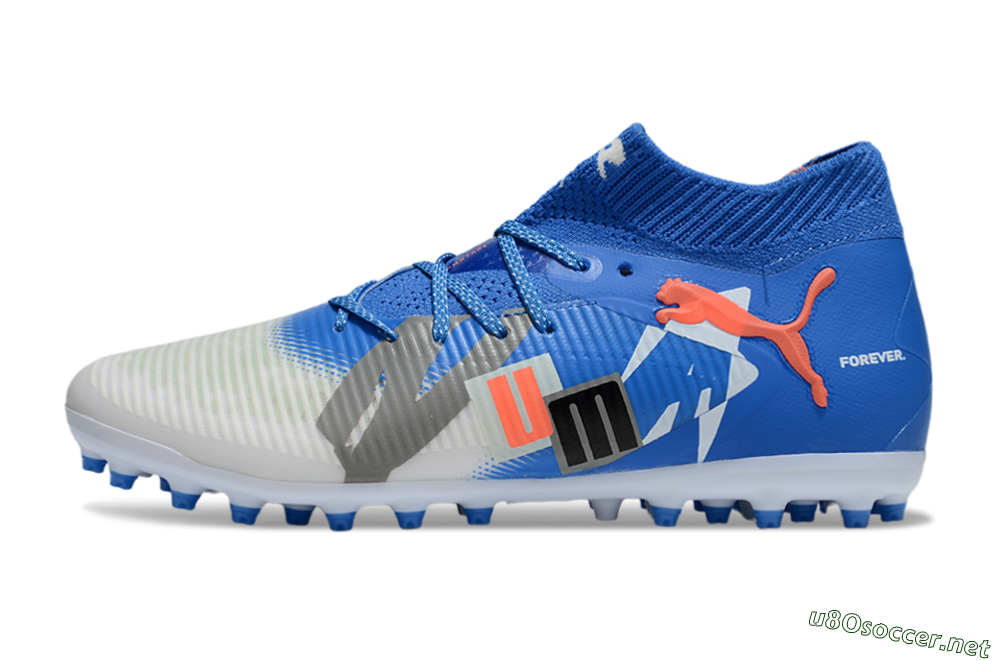 Men's Puma Future 8 Ultimate MG Football Boots - Blue/White/Silver 0