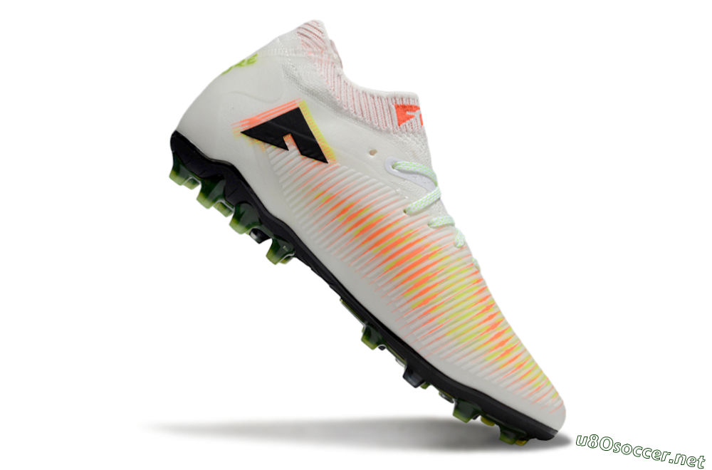 Men's Puma Future 8 Ultimate MG Football Boots - White/Red/Yellow 4