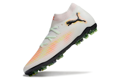 Men's Puma Future 8 Ultimate MG Football Boots - White/Red/Yellow