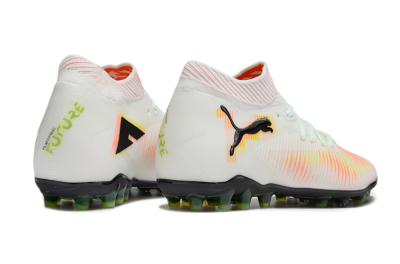 Men's Puma Future 8 Ultimate MG Football Boots - White/Red/Yellow