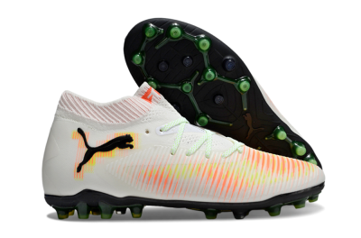 Men's Puma Future 8 Ultimate MG Football Boots - White/Red/Yellow