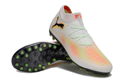 Men's Puma Future 8 Ultimate MG Football Boots - White/Red/Yellow