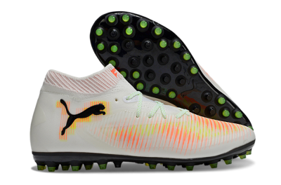 Men's Puma Future 8 Ultimate MG Football Boots - White/Red/Yellow