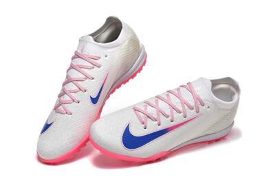 Men's Nike Air Zoom Mercurial Vapor 16 Elite TF Football Shoes - White/Blue/Pink