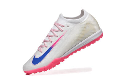 Men's Nike Air Zoom Mercurial Vapor 16 Elite TF Football Shoes - White/Blue/Pink