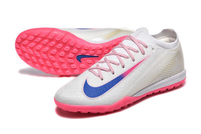 Men's Nike Air Zoom Mercurial Vapor 16 Elite TF Football Shoes - White/Blue/Pink