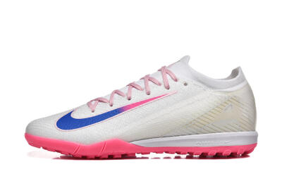 Men's Nike Air Zoom Mercurial Vapor 16 Elite TF Football Shoes - White/Blue/Pink