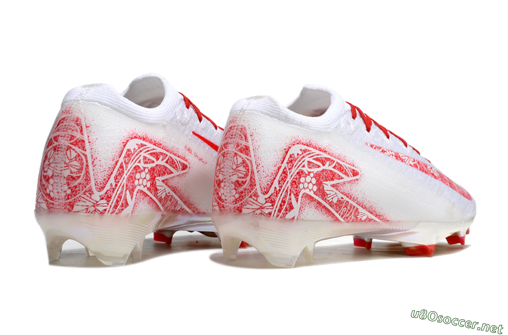 Unisex Nike Air Zoom Mercurial Vapor 16 Elite FG Football Boots - White/Red/Gold 6