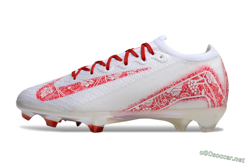 Unisex Nike Air Zoom Mercurial Vapor 16 Elite FG Football Boots - White/Red/Gold 0