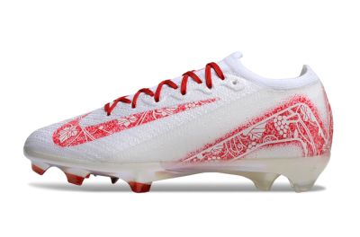 Unisex Nike Air Zoom Mercurial Vapor 16 Elite FG Football Boots - White/Red/Gold