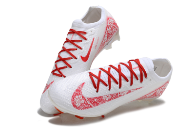 Unisex Nike Air Zoom Mercurial Vapor 16 Elite FG Football Boots - White/Red/Gold
