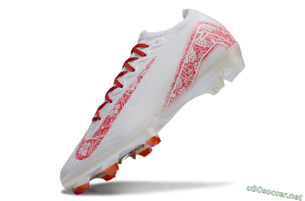 Unisex Nike Air Zoom Mercurial Vapor 16 Elite FG Football Boots - White/Red/Gold 5