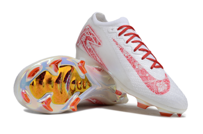 Unisex Nike Air Zoom Mercurial Vapor 16 Elite FG Football Boots - White/Red/Gold