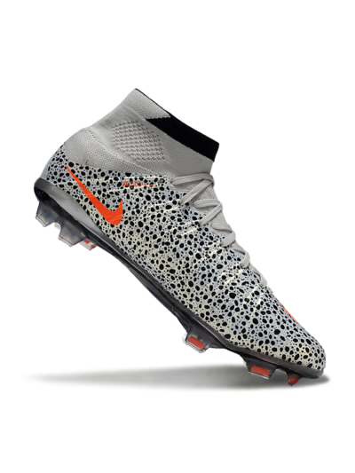 Men's Nike Air Zoom Mercurial Superfly 4 Elite FG Football Boots - Grey/Red/Black