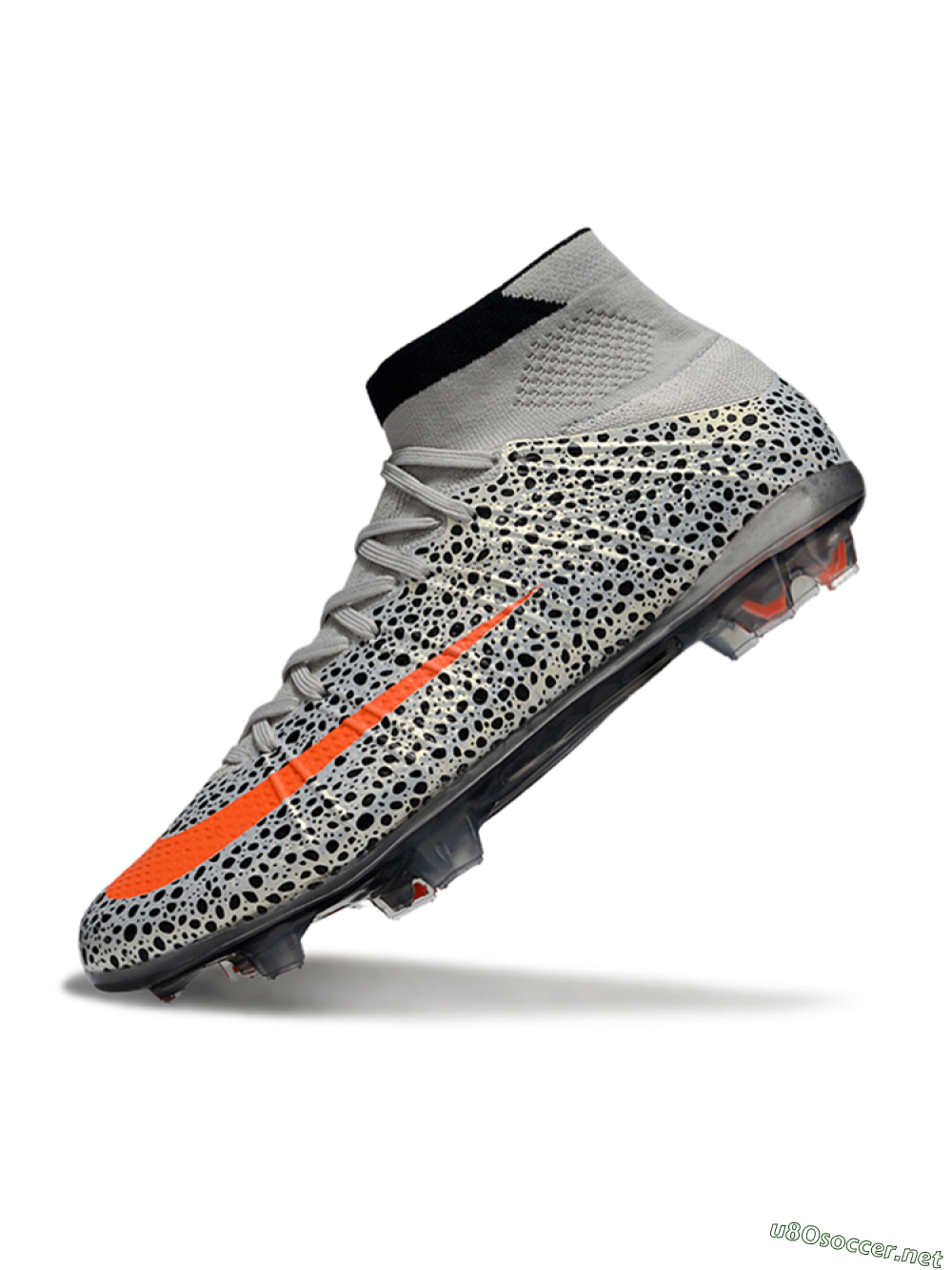Men's Nike Air Zoom Mercurial Superfly 4 Elite FG Football Boots - Grey/Red/Black 5