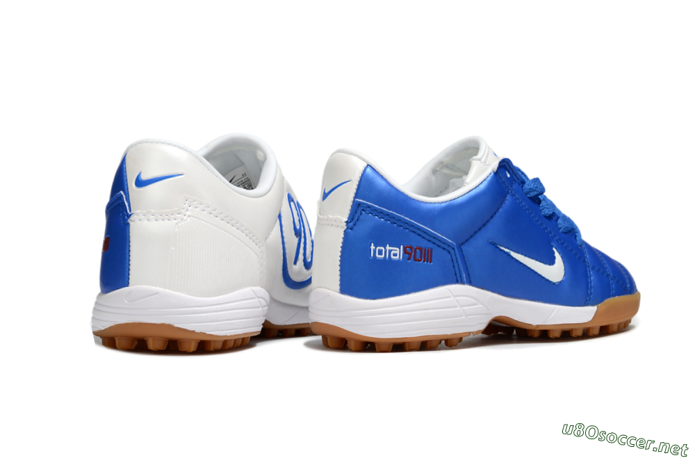 Kids Nike Total 90 III TF Football Shoes - Blue/White/Brown 6