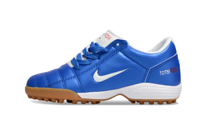 Kids Nike Total 90 III TF Football Shoes - Blue/White/Brown