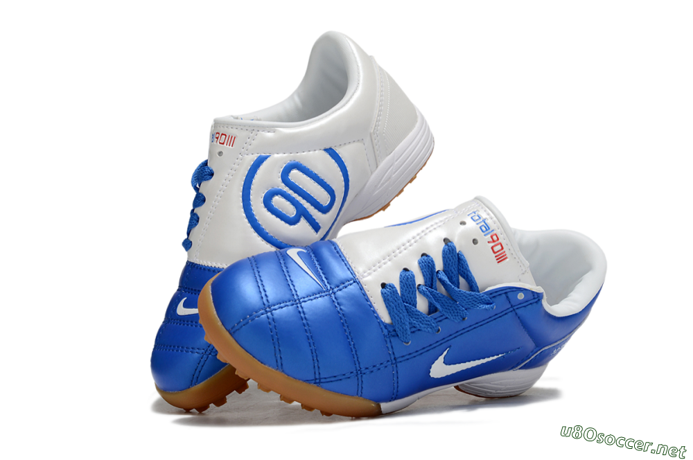 Kids Nike Total 90 III TF Football Shoes - Blue/White/Brown 0